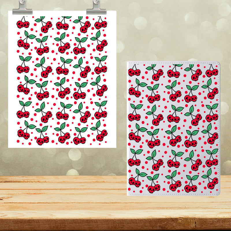 A5 Notebook UVDTF Wrap Skull Cherries 7067
