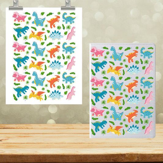 A5 Notebook UVDTF Wrap Dinosaurs 7066