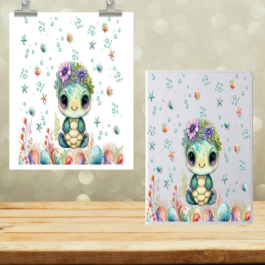 A5 Notebook UVDTF Wrap Cute Turtle 7033