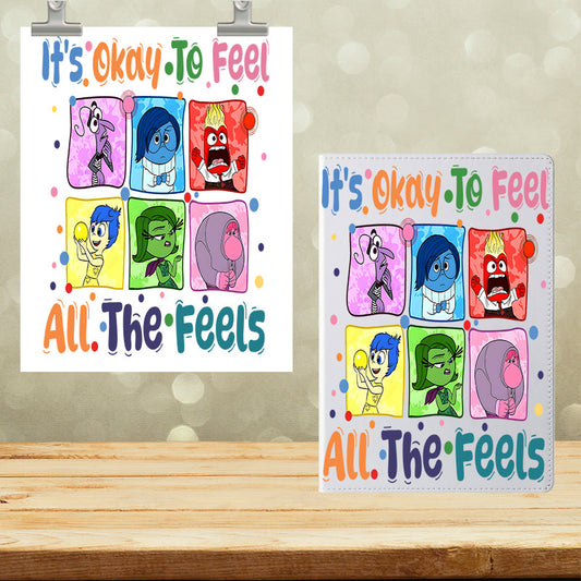 A5 Notebook UVDTF WrapIt's Okay to Feel 7070