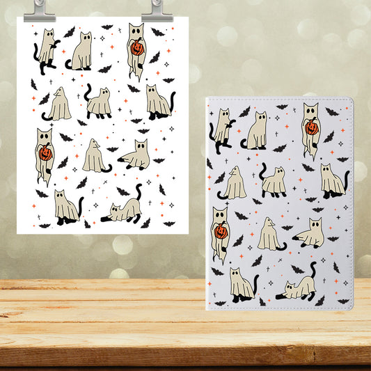 A5 Notebook UVDTF Wrap Halloween Cats 7117