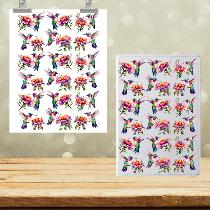 A5 Notebook UVDTF Wrap Hummingbirds 7053