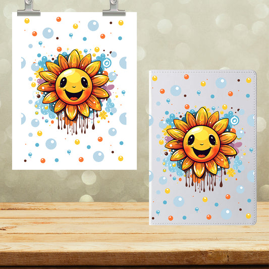 A5 Notebook UVDTF Wrap Happy Sunflower 7086