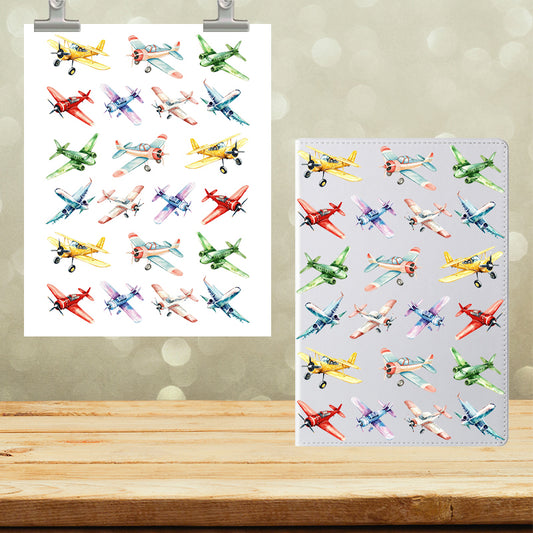 A5 Notebook UVDTF Wrap Airplanes 7129
