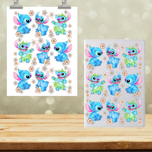 A5 Notebook UVDTF Wrap Blue Monster 7110