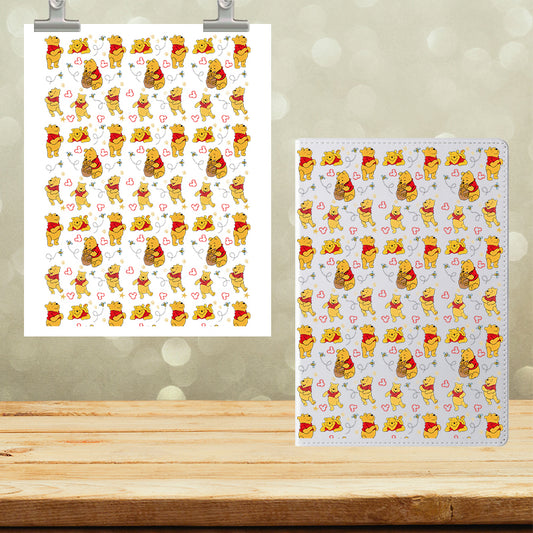A5 Notebook UVDTF Wrap Yellow Bear Mouse Ears 7158