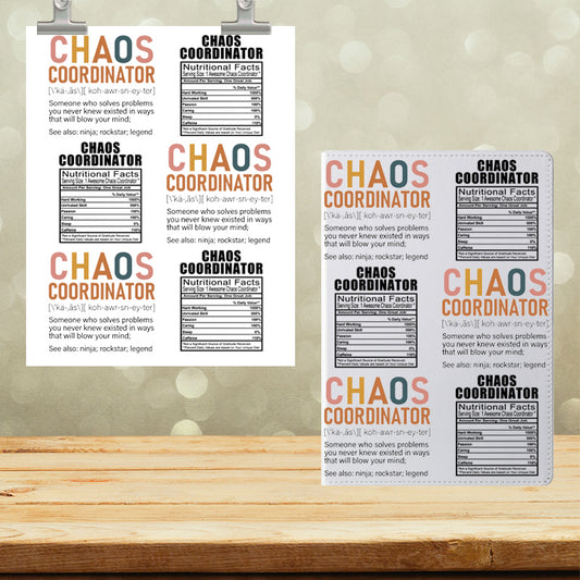 A5 Notebook UVDTF Wrap Chaos Coordinator 7134
