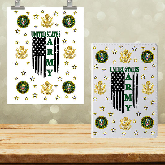 A5 Notebook UVDTF Wrap Army 7148