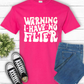 Short Sleeve T-Shirt Warning I have no filter 1176