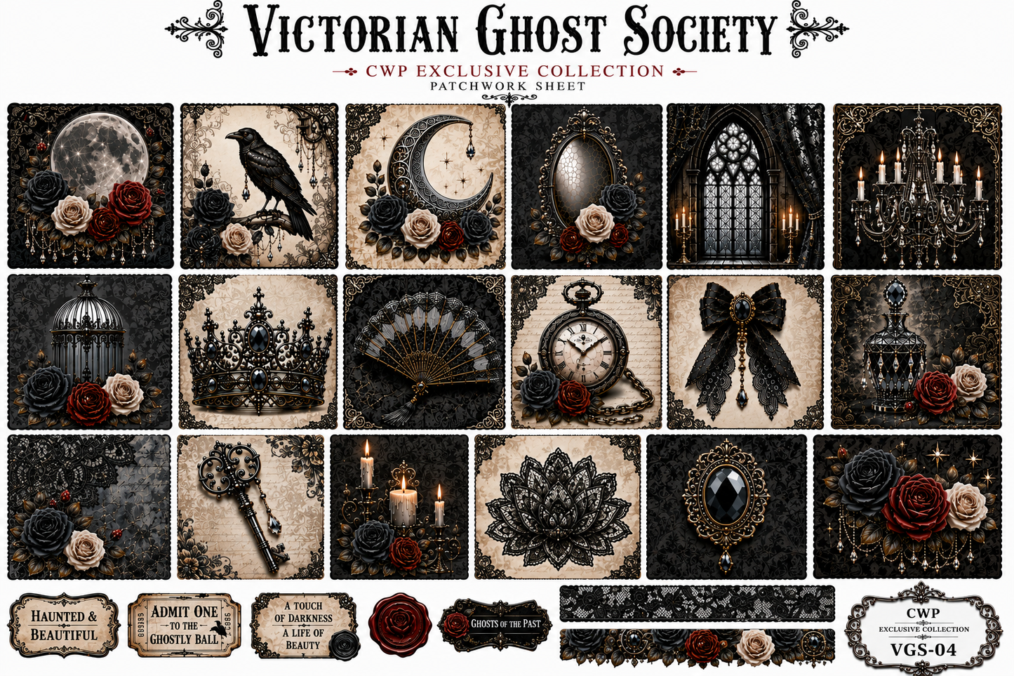 Victorian Ghost  Society | UVDTF 9.5 x14 Element Sheets (Copy)