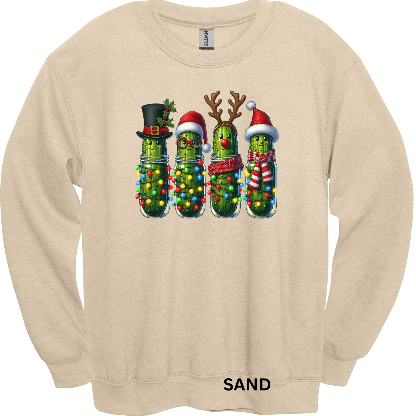 Crewneck Sweatshirt Christmas Pickles 1028