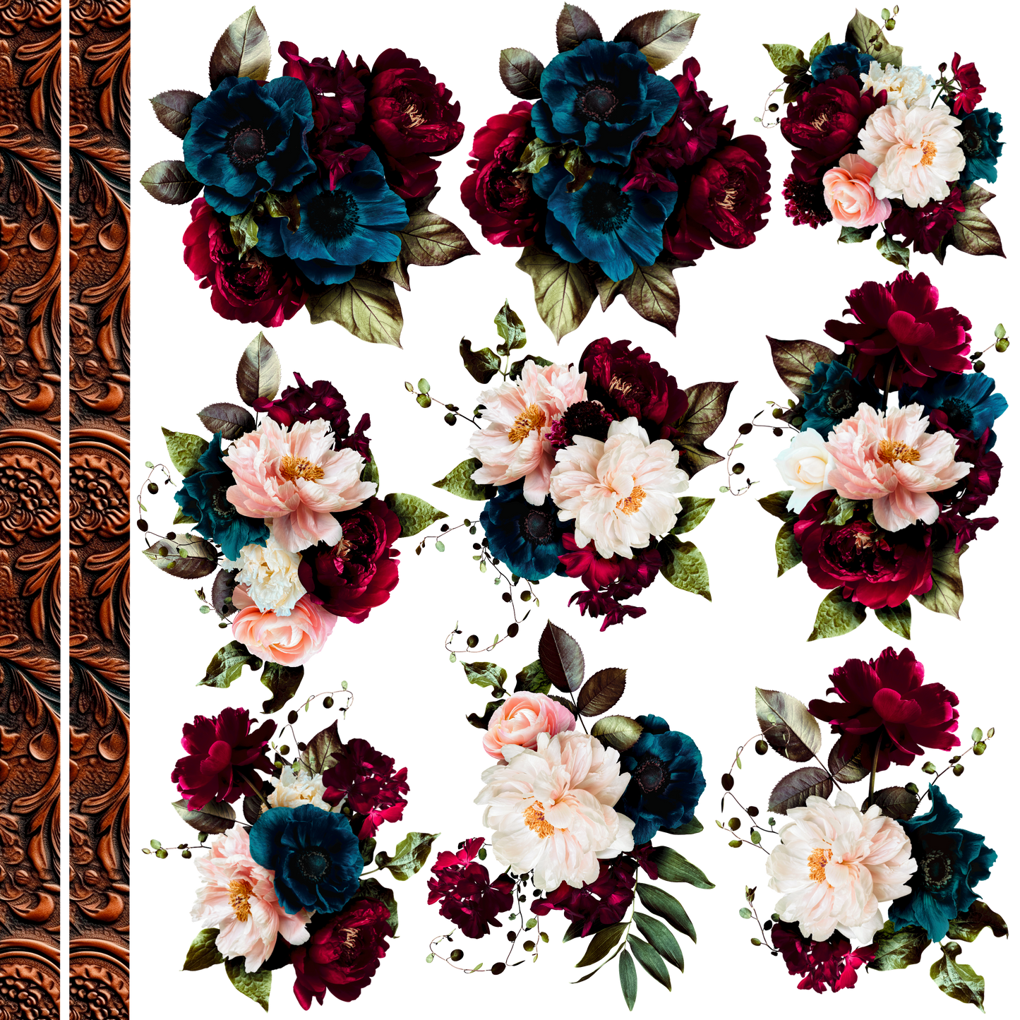 UVDTF 9.5 x 8.5 Element Sheet Floral 6008
