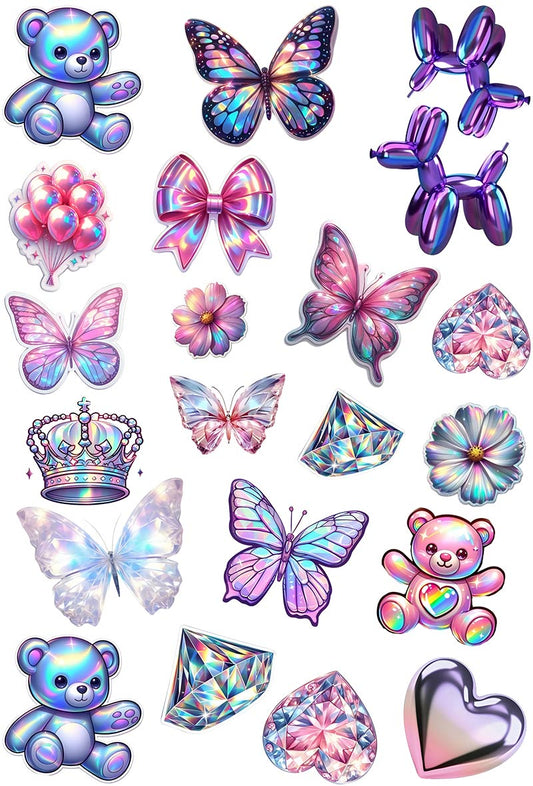 UVDTF 9.5 x 14 Element Sheet Iridescent Cute Things