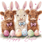 Happy Easter Highlands | 11" Ready to Press DTF Transfer | 271