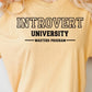 Short Sleeve T-Shirt Introvert University Masters Program 998