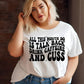 Short Sleeve T-Shirt All This Mouth Do is Talk Back Drink Caffeine and Cuss 920