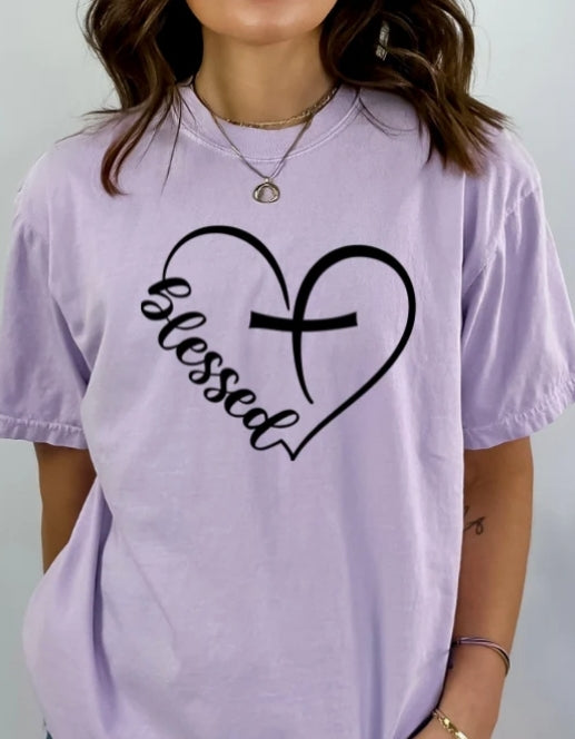 Short Sleeve T-Shirt Blessed 1036