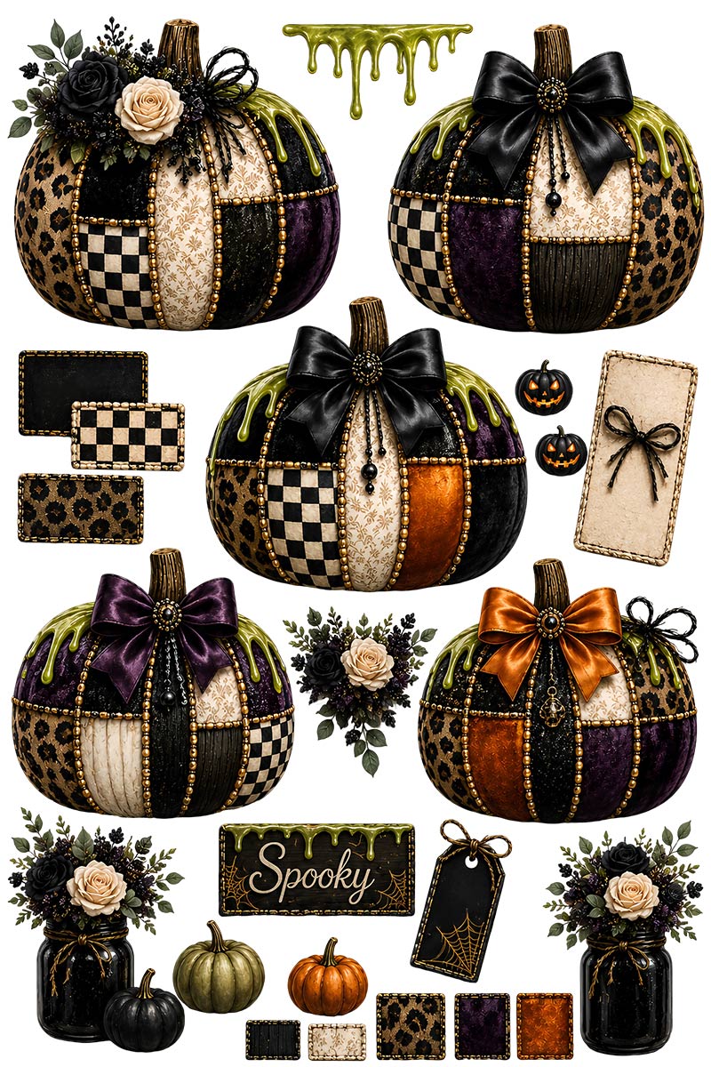 Pumpkin Collection | UVDTF 9.5 x14 Element Sheets