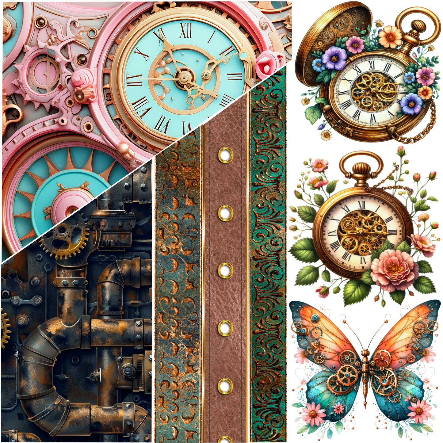 UVDTF 9.5 x 8.5 Element Sheet Steampunk 6024