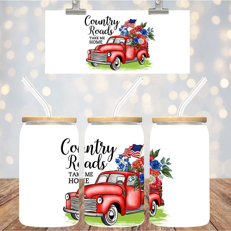 4" Decal Uvdtf Wrap Country Roads Take Me Home D160