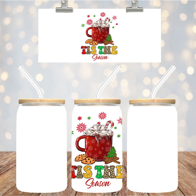 4" Decal Uvdtf Wrap Tis the Season D171