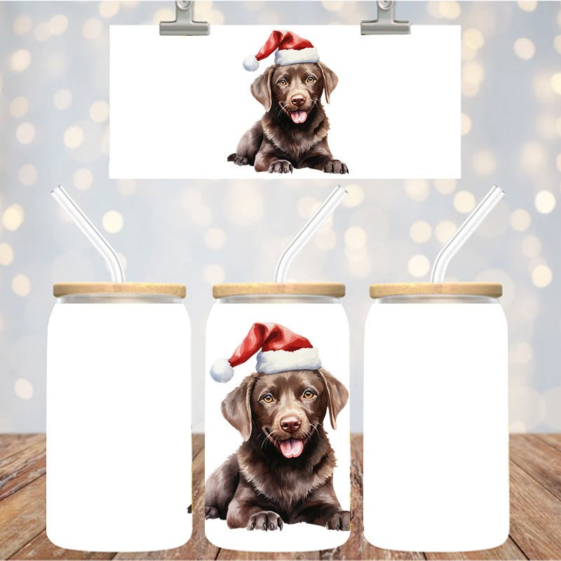 4" Decal Uvdtf Wrap Labrador Christmas D167