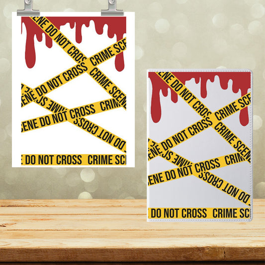 A5 Notebook UVDTF Wrap Crime Scene Tape 7057