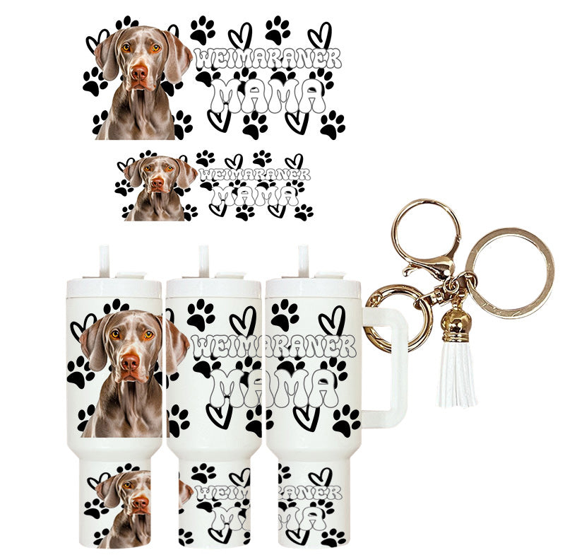 UVDTF Mini Tumbler Wrap Weimaraner Mama 4200