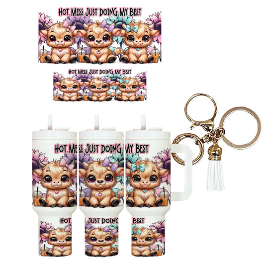UVDTF Mini Tumbler Wrap Hot Mess 4111