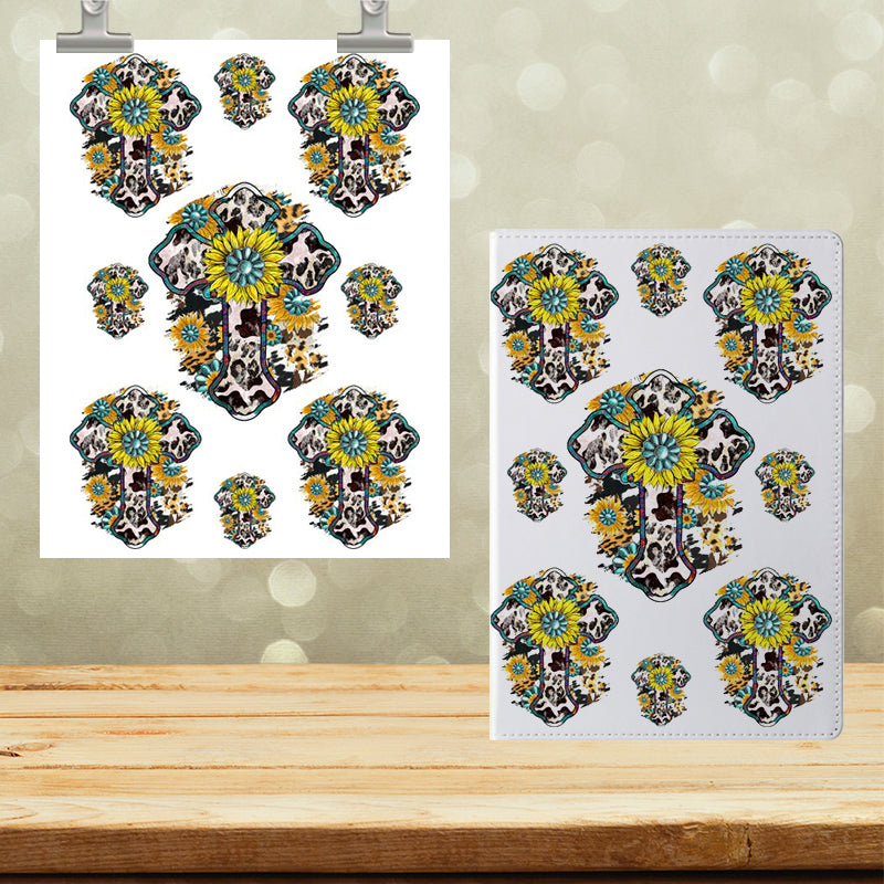 A5 Notebook UVDTF Wrap Cross 7078