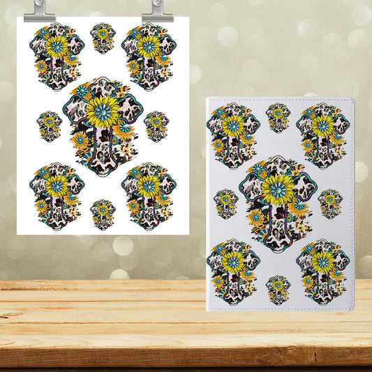 A5 Notebook UVDTF Wrap Cross 7078