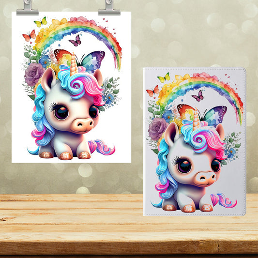 A5 Notebook UVDTF Wrap Unicorn 7106