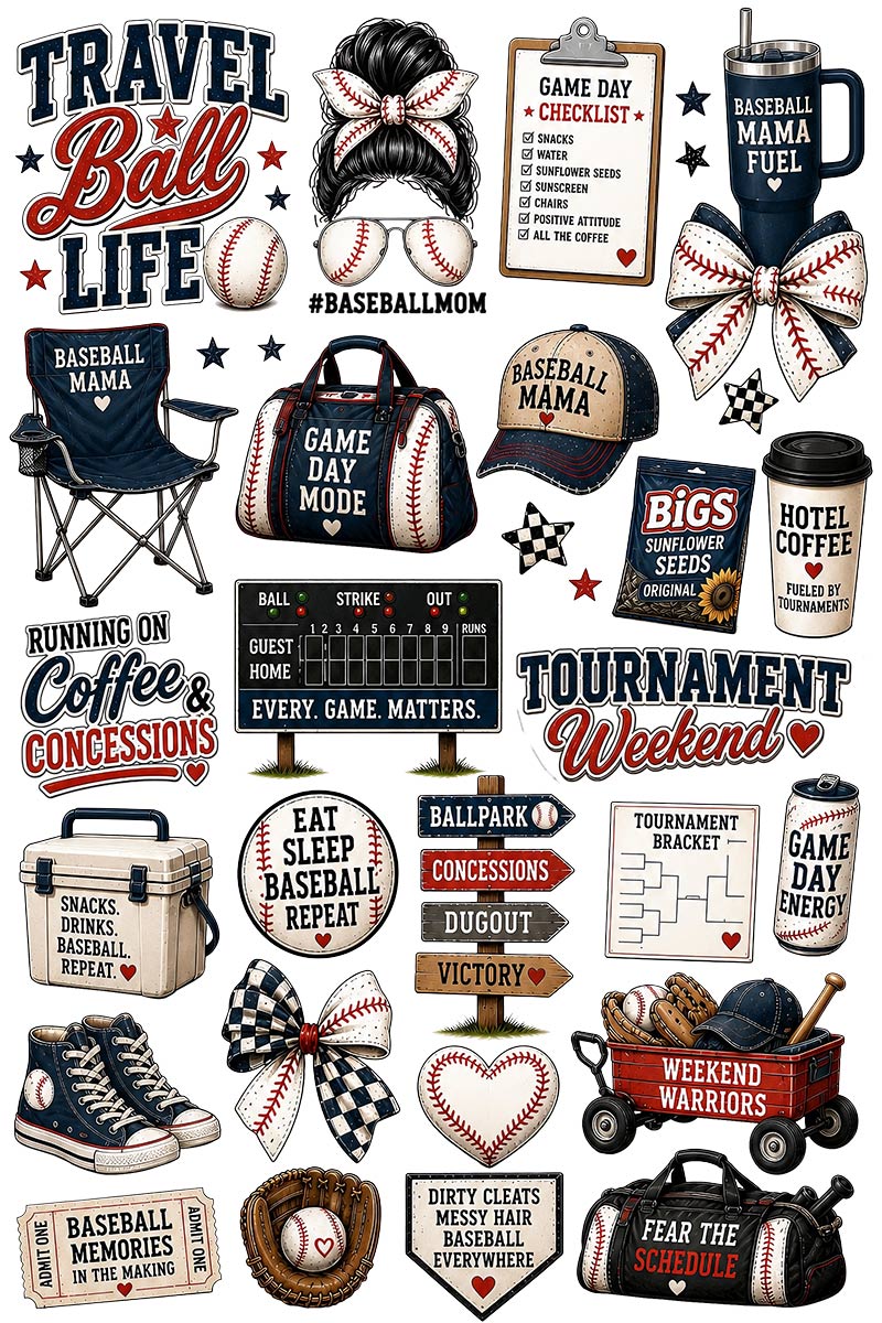 Baseball Collection | UVDTF 9.5 x14 Element Sheets
