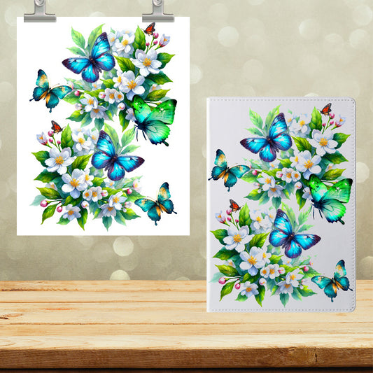 A5 Notebook UVDTF Wrap Floral & Butterflies 7097