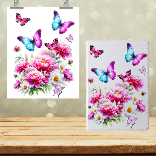 A5 Notebook UVDTF Wrap Floral & Butterflies 7098