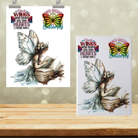 A5 Notebook UVDTF Wrap Antisocial Butterfly 7100