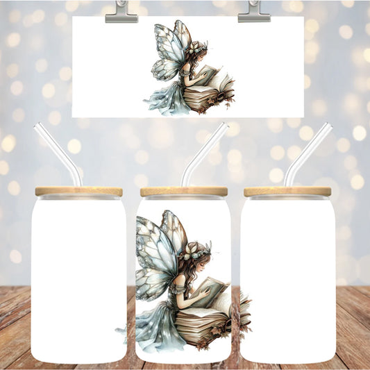 4" Decal Uvdtf Wrap Butterfly Faerie Reading D109