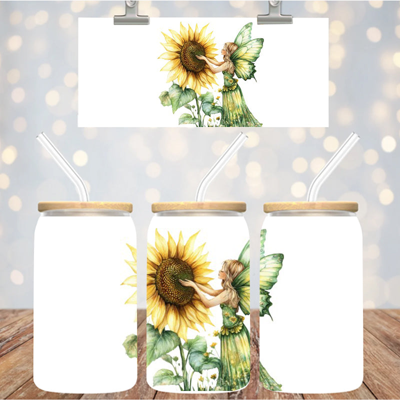 4" Decal Uvdtf Wrap Sunflower Faerie D141