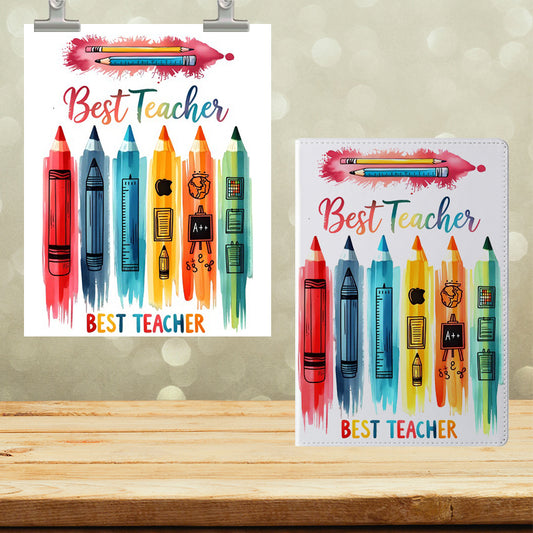A5 Notebook UVDTF Wrap Best Teacher 7111