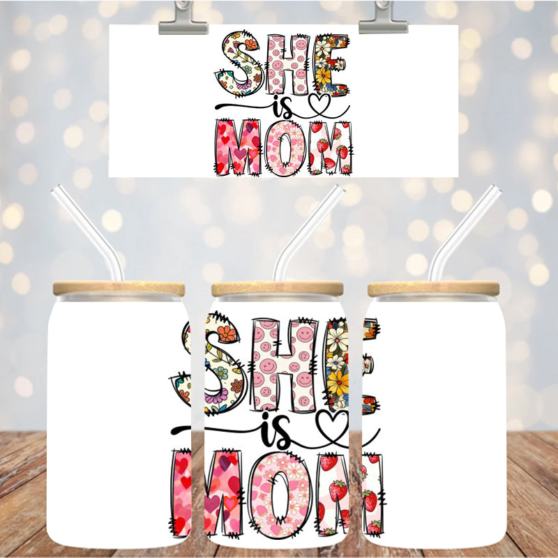 4" Decal Uvdtf Wrap She is Mom D159