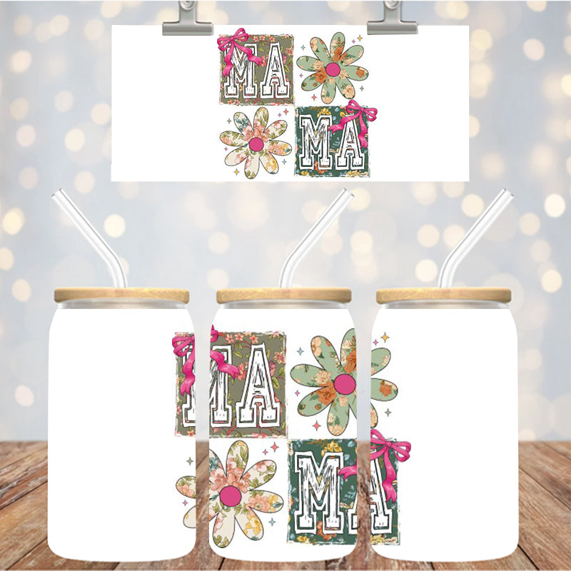 4" Decal Uvdtf Wrap Floral Daisy Mama D132