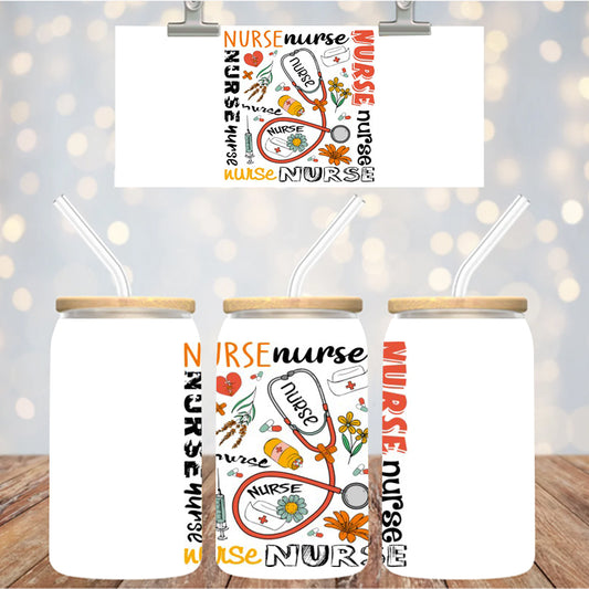 4" Decal Uvdtf Wrap Nurse D121