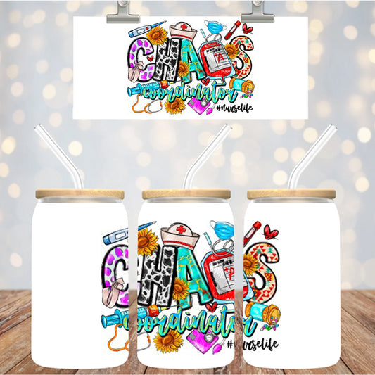 4" Decal Uvdtf Wrap Nurse Chaos Coordinator D161