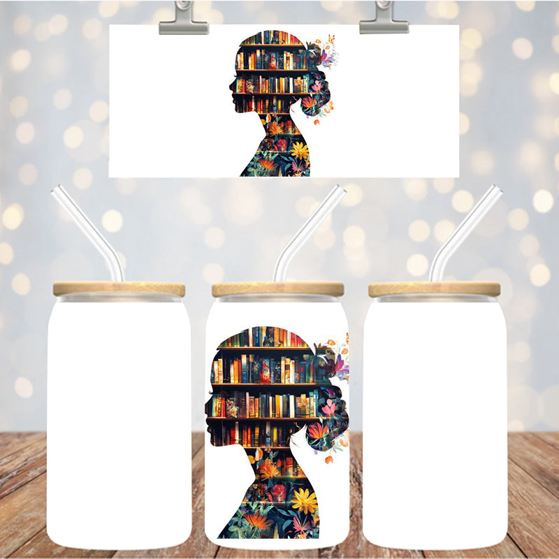 4" Decal Uvdtf Wrap Reading Book Girl D122