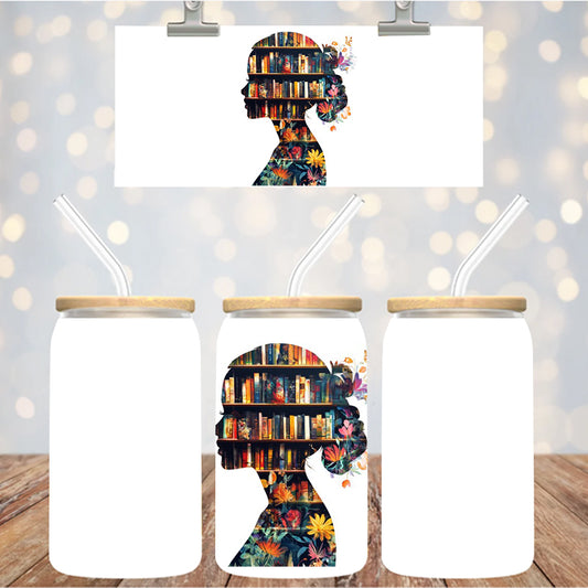 4" Decal Uvdtf Wrap Reading Book Girl D122