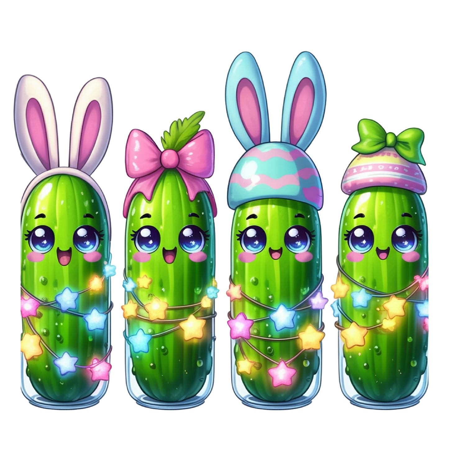 11" DTF Print Ready to Press Easter Pickles