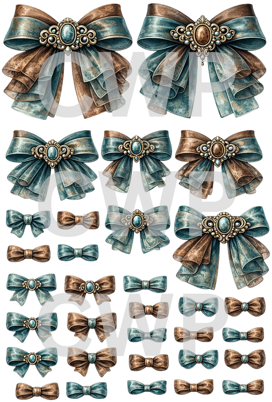 UVDTF 9.5 x14 Element Sheet Lace Bows 14
