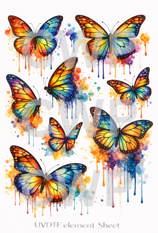 UVDTF 9.5 x14 Element Sheet Butterfly