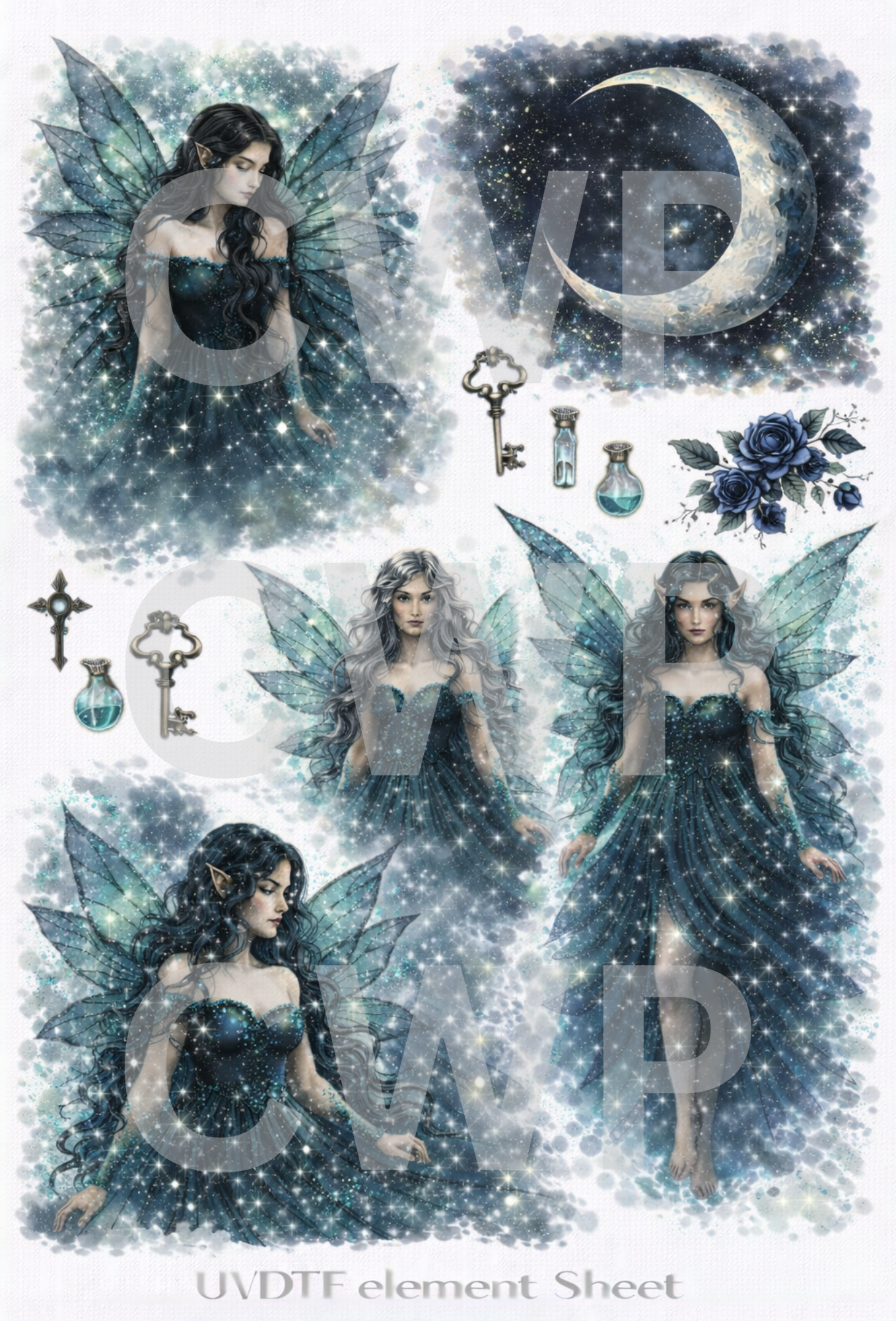 UVDTF 9.5 x14 Element Sheet Moon Fairy