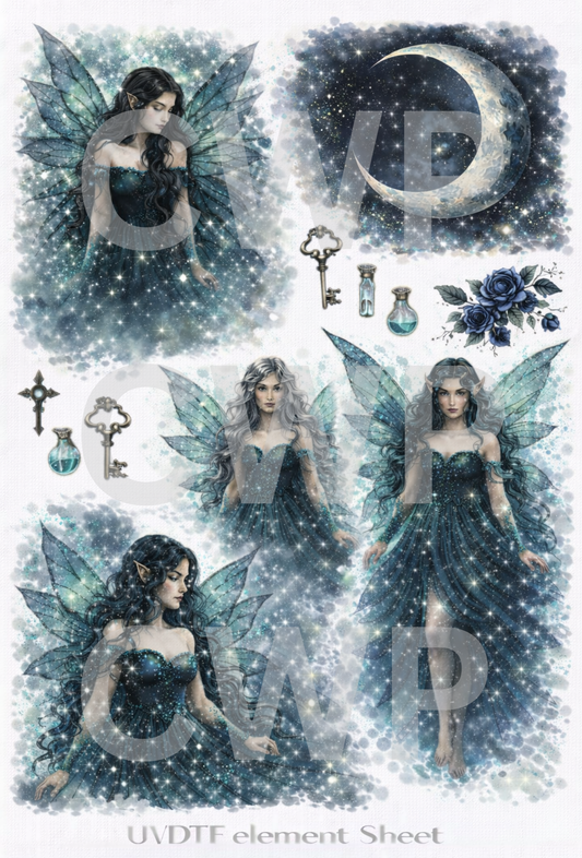 UVDTF 9.5 x14 Element Sheet Moon Fairy